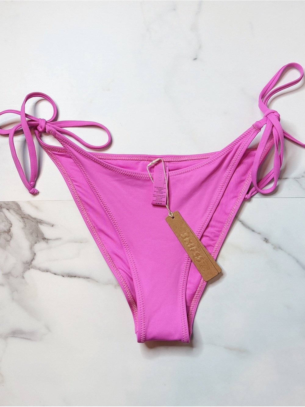 NWT Skims Signature Swim Dippy-Tie Bikini Bottom